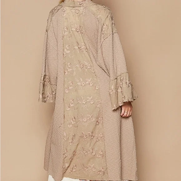 Floral Beige Robe - Women Intimates & Sleepwear